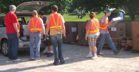 Saline Be Green Recycling Event Workers