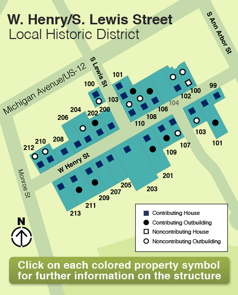 map of henry street historic district